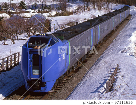 函館本線 Shioya - Ranshima JR北海道Kiha 281系列臨時山線Detour Mt. Usu Eruption Super Hokuto 97111636