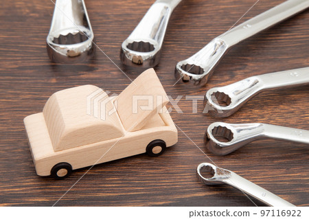 Car and maintenance wrench Car maintenance image Car and maintenance wrench Car maintenance image 97116922