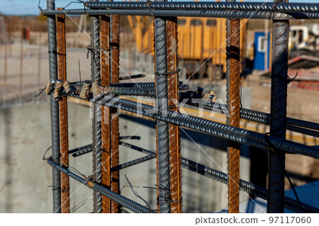construction site with reinforced concrete structures 97117060