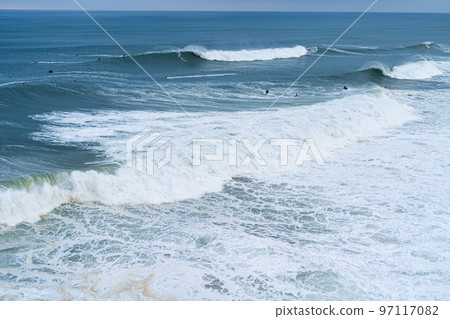 Big waves at North beach, Nazare, Portugal 97117082