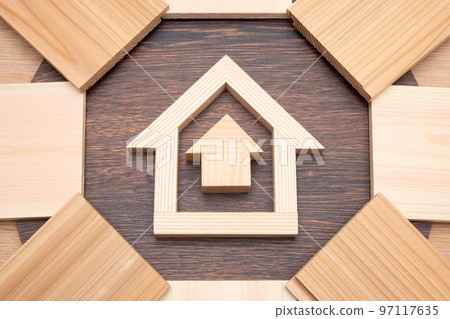 Image of housing and timber house building 97117635