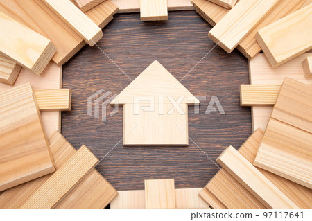 Image of housing and timber house building 97117641