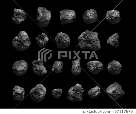 Set of asteroids. 97117670