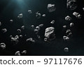 Asteroid field and nebula. 97117676