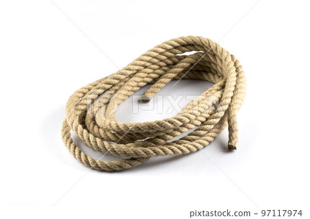 Twisted thick rope on white 97117974