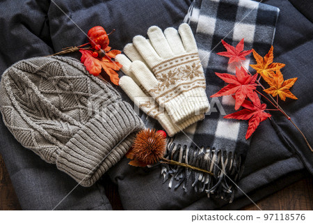 冬天的衣服寒冷的天氣裝備 97118576