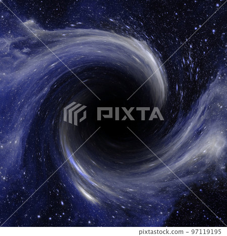 Black hole and galaxy. Black hole and galaxy. 97119195