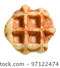 Waffles isolated on white background 97122474
