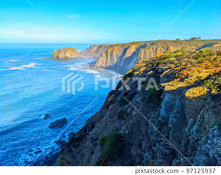 Atlantic ocean coast Aljezur Portugal 97125937