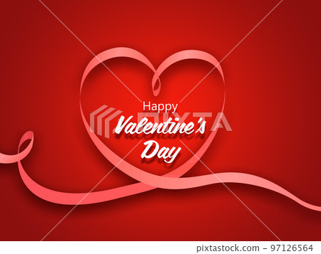 Heart mark love ribbon Valentine material 97126564