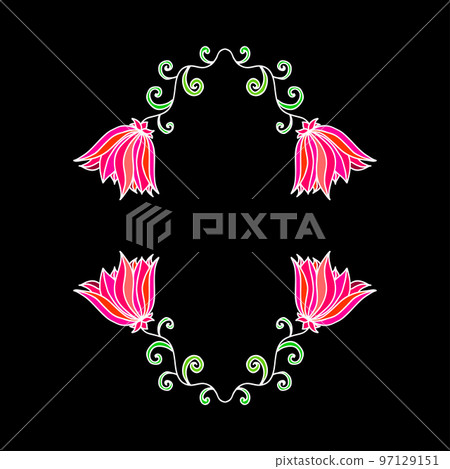 Abstract floral decorative element for design. Abstract floral decorative element for design. 97129151