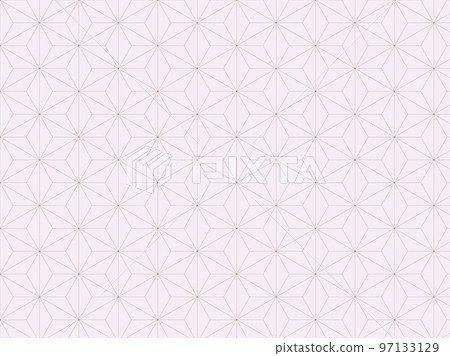 Japanese pattern background material: hemp leaf pattern (powder pink) 97133129