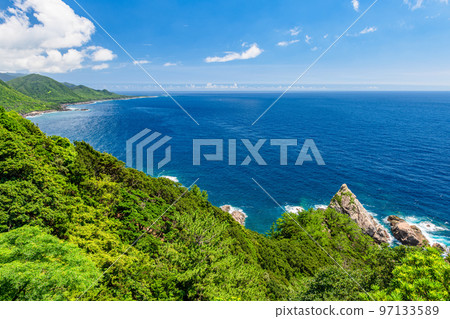 Summer sky and the western forest road area, Yakushima, a World Natural Heritage Site 97133589