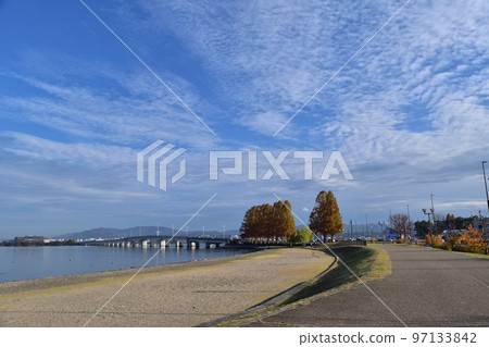 Autumn Nagisa Park Wada Beach (Sunshine Beach) and Ohmi Ohashi Bridge Autumn Nagisa Park Wada Beach (Sunshine Beach) and Ohmi Ohashi Bridge 97133842