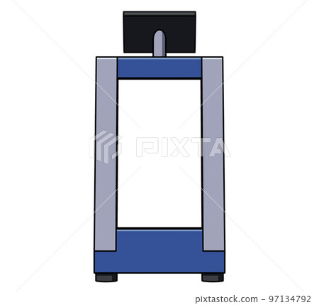 Illustration behind the running machine 97134792