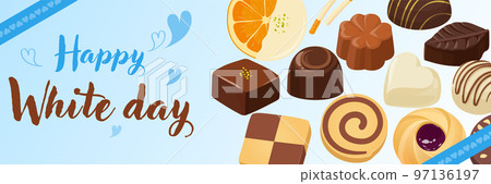 白色情人節橫幅材料 (3:1) 97136197