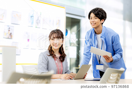 Men and women business office Men and women business office 97136868