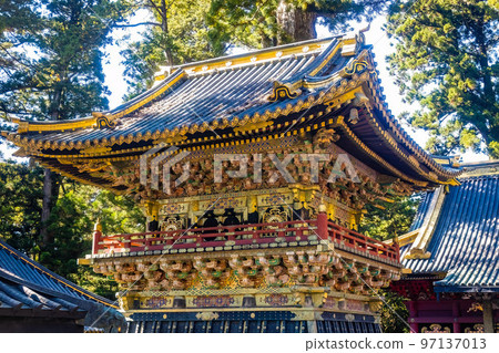 Scenic Bell Tower at Toshogu Shrine in Nikko Japan 97137013