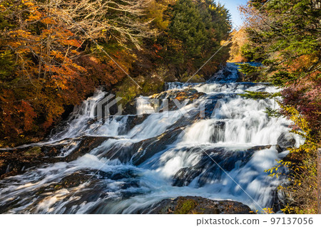 Scenic view of ryuzu waterfall at Nikko National Park 97137056