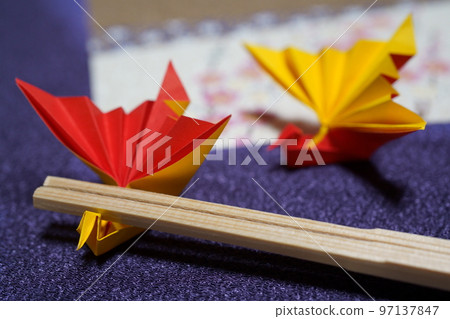 Origami Chopstick Rest, Celebration Crane Origami Chopstick Rest, Celebration Crane 97137847