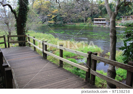 Wooden eight bridges in Kakitagawa Park 97138258