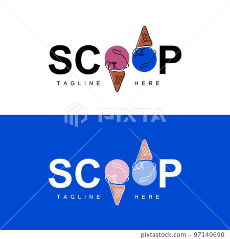 Ice Cream Gelato Logo Design, Sweet Soft Cold Food, Vector Brand Company Products Ice Cream Gelato Logo Design, Sweet Soft Cold Food, Vector Brand Company Products 97140690