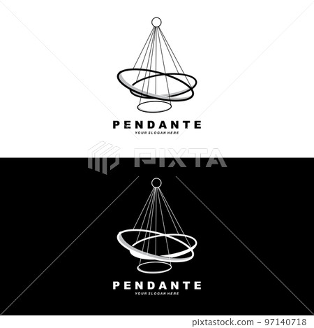 Home Decoration Hanging Lamp Logo, Home Furniture Design Vector 97140718