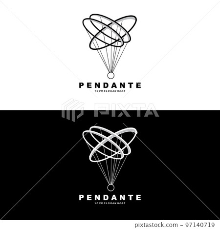 Home Decoration Hanging Lamp Logo, Home Furniture Design Vector 97140719