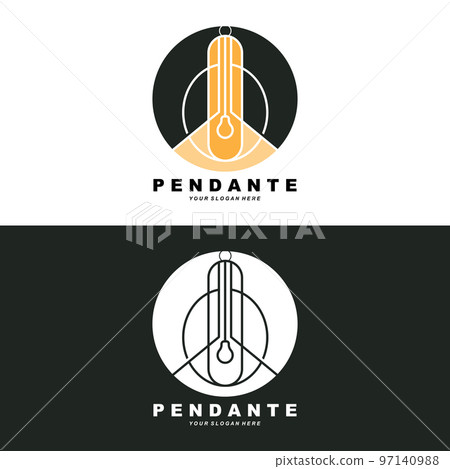 Home Decoration Hanging Lamp Logo, Home Furniture Design Vector 97140988