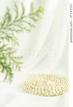 elegant pleated curtain background podium elegant pleated curtain background podium 97141557