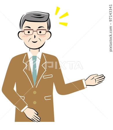 一位身穿西裝的高級男士為導遊 一位身穿西裝的高級男士為導遊 97143341