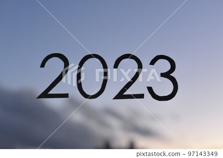 [Background material] Sky view and 2023 characters 97143349