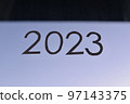 [Background material] Sky and letters of 2023 97143375