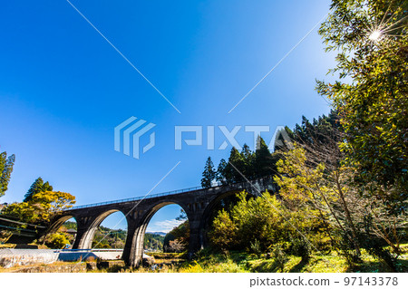 Former JNR Miyahara Line Kounogawa Bridge [Oguni Town, Aso District, Kumamoto Prefecture] 97143378