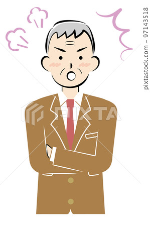 惱怒的衣服的老人 惱怒的衣服的老人 97143518