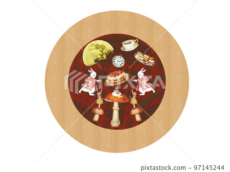 Alice's Mysterious Tea Party Round Can Package Design 97145244