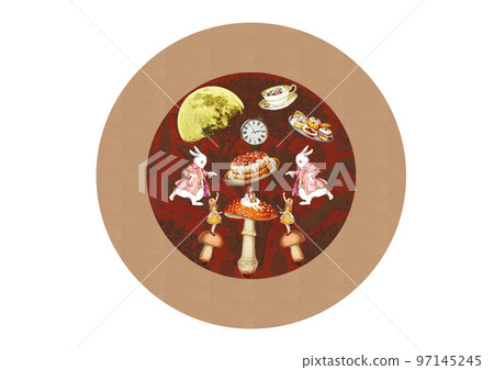 Alice's Mysterious Tea Party Round Can Package Design 97145245