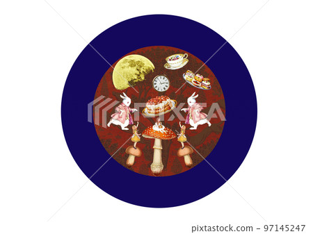 Alice's Mysterious Tea Party Round Can Package Design Alice's Mysterious Tea Party Round Can Package Design 97145247