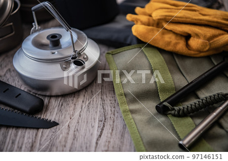 Outdoor mountain climbing camping equipment wood grain background material Outdoor mountain climbing camping equipment wood grain background material 97146151