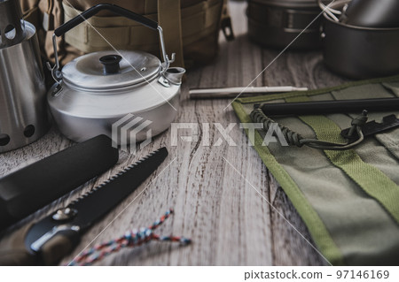 Outdoor mountain climbing camping equipment wood grain background material Outdoor mountain climbing camping equipment wood grain background material 97146169