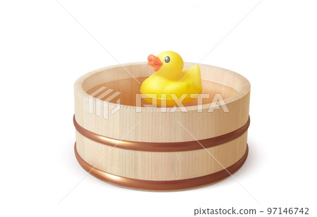 浴缸鴨插圖逼真 97146742