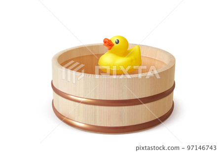 浴缸鴨插圖逼真 97146743