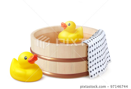 浴缸鴨插圖逼真 97146744