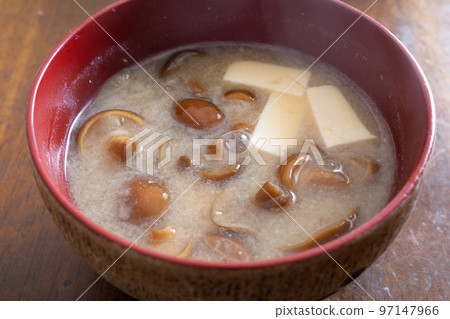 Very delicious Japanese home-made nameko soup 97147966