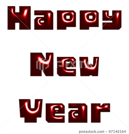 Three-dimensional Happy New Year character material Three-dimensional Happy New Year character material 97148164
