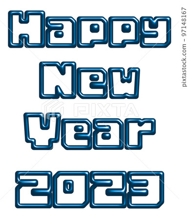 Three-dimensional Happy New Year and 2023 character material Three-dimensional Happy New Year and 2023 character material 97148167