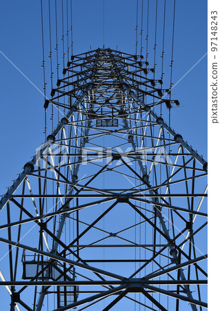 Tower towering in the blue sky 97148243