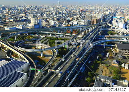 [Osaka Prefecture] Higashi-Osaka Junction in sunny weather 97148817