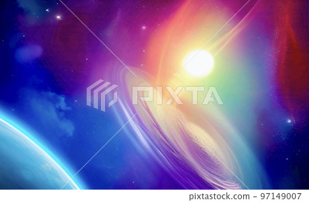 Fantastic and beautiful cosmic background material 97149007