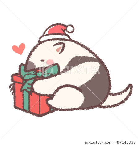 Southern anteater holding a Christmas present 97149335